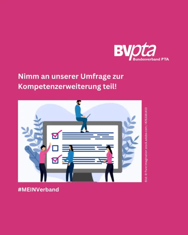 Liebe PTA, nimm an unserer Umfrage zur Kompetenzerweiterung teil!
 
Bis zum 30. Juni 2025 führen wir eine Umfrage zu einer möglichen Weiterbildung zur Kompetenzerweiterung des PTA-Berufs durch. Teile mit uns deine Meinung und deine Ideen!
 
Wir freuen uns, wenn du dir kurz Zeit nimmst, um unseren Fragebogen online auszufüllen — selbstverständlich vollkommen anonym!
 
Hier geht’s zur Umfrage:
https://www.bvpta.de/umfragen/umfrage-2025-05/
 
 
#bvpta #pta #pharmazeutischtechnischeassistenten #meinverband #pka #apothekevorort #vorortapotheke #apothekenalltag